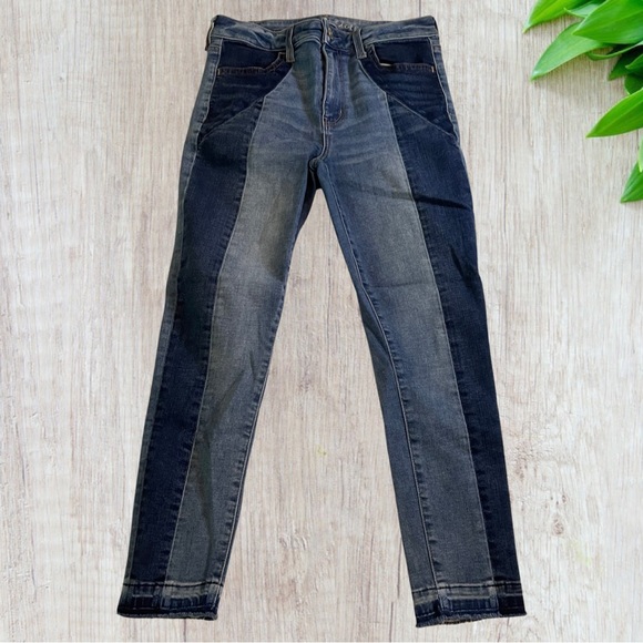 American Eagle high rise jegging cropped jeans size 8 - Picture 3 of 6